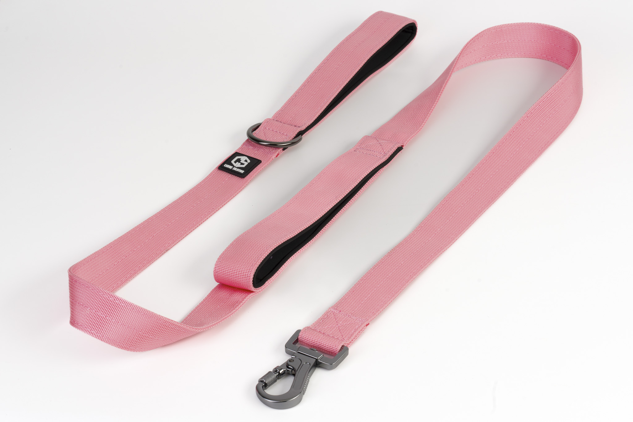 Rosa1 Guinzaglio doppia maniglia rosa Canine Solution per cani energici