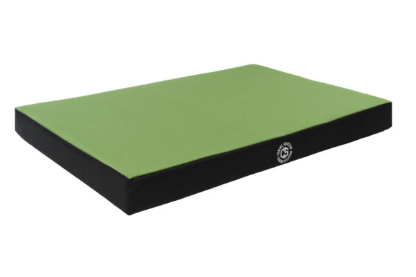 cuscino double-face verde/nero